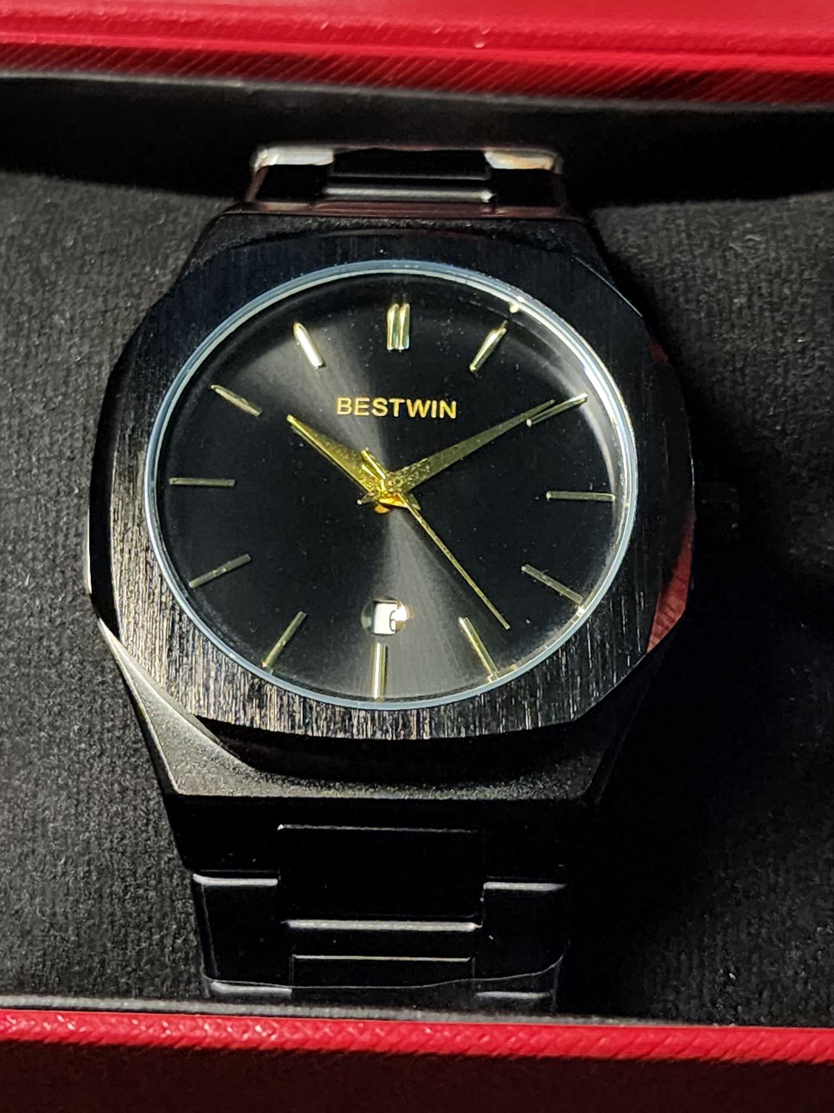 BESTWIN STAINLESS STEEL WATCH BLACK