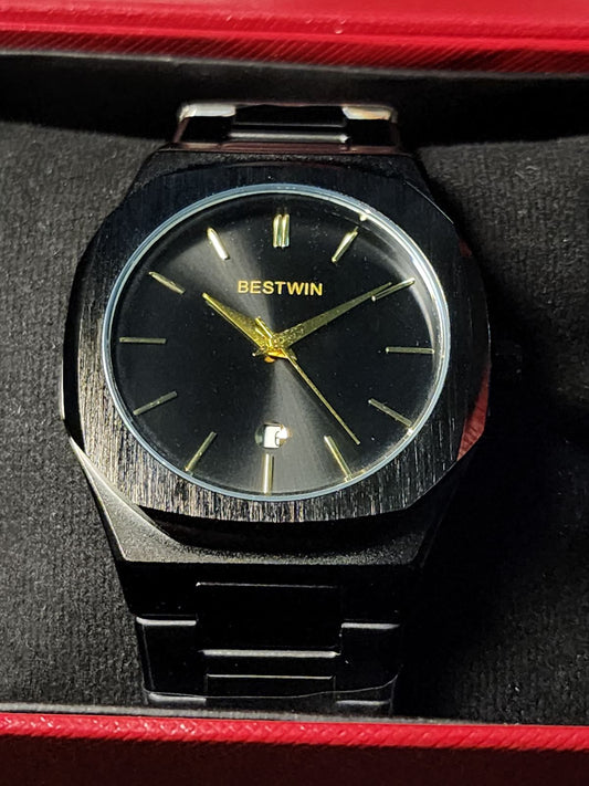 BESTWIN STAINLESS STEEL WATCH BLACK